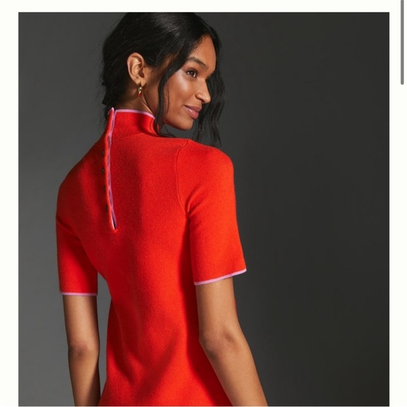Anthropologie Maeve The Annalise Mock Neck Mini Sweater Dress - Picture 2 of 10